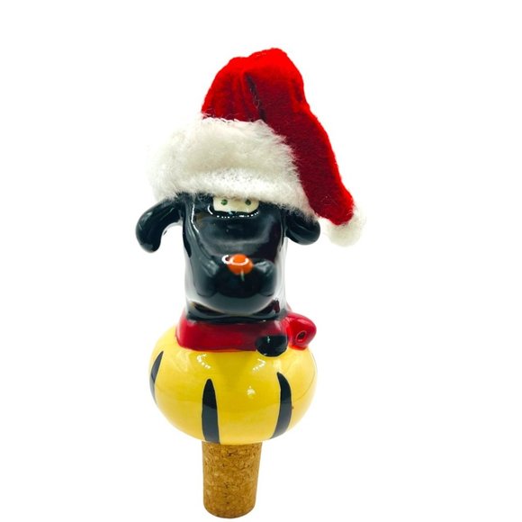 Black Labrador Dog in Santa Hat Bottle Stopper-Christmas - Kappers Inc - Picture 5 of 9